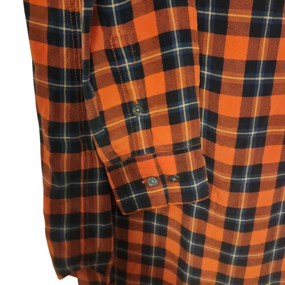 Equipment Red Black Plaid Silk Button Down Blouse Size M - Picture 7 of 12